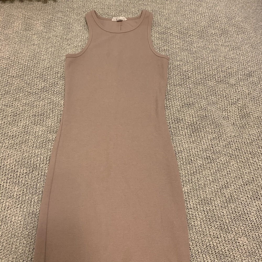 Nude/Blush bodycon ribbed dress